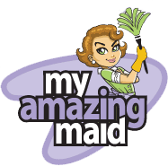 My Amazing Maid white logo